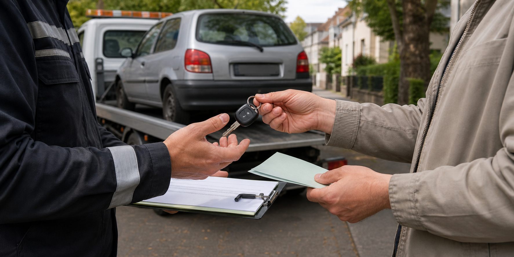 Fahrzeugpapiere werden bei einer Autoabholung &uuml;bergeben